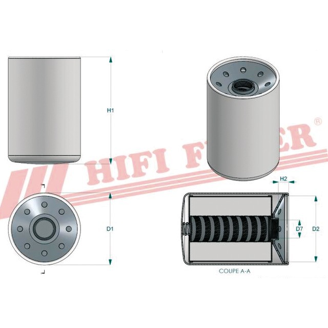 Filtre Hydraulique SH 56760 Hifi Filter référence fournisseur HIFSH56760